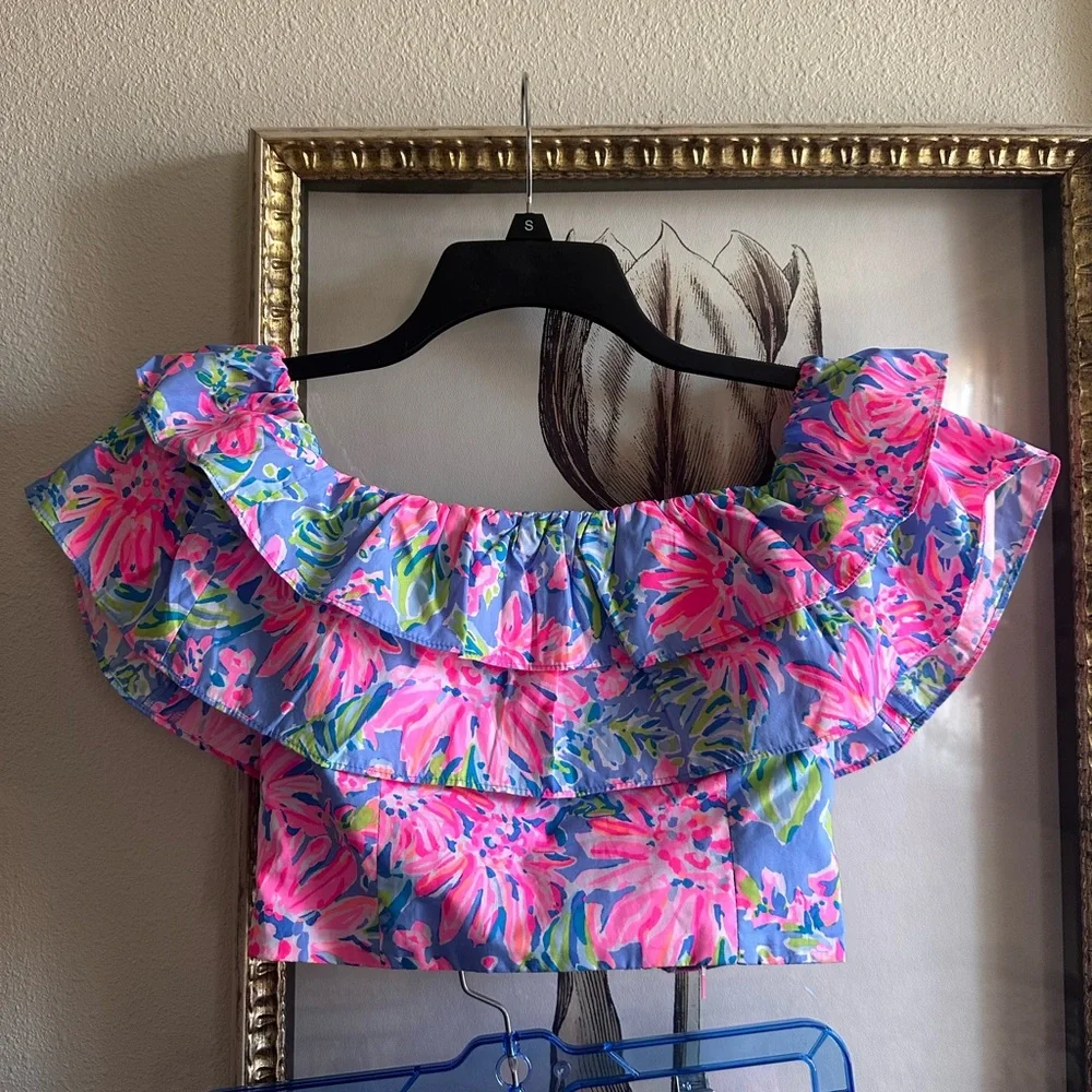 Lilly Pulitzer Sunrise Off-Shoulder Floral Sets - Picture 2 of 5
